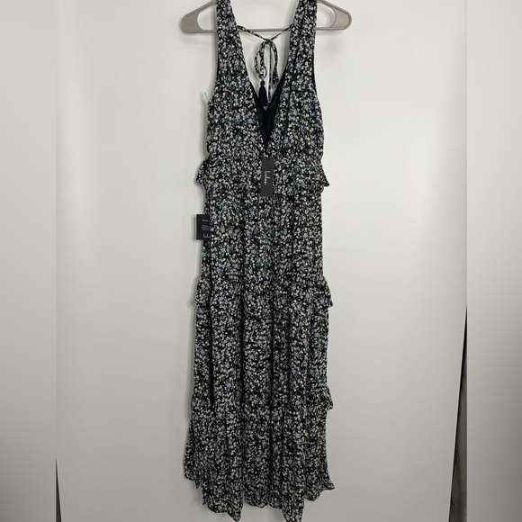 Lulu's On Trend Summer Tiered Floral Midi Dress - Picture 3 of 7